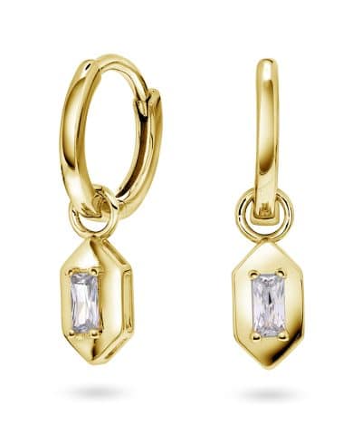 Øreringer i sølv med zirkonia