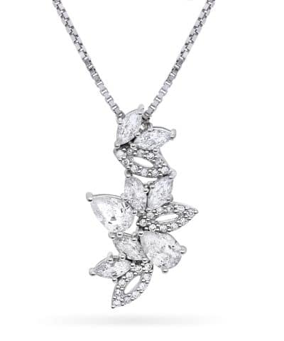 Smykke i sølv med zirkonia