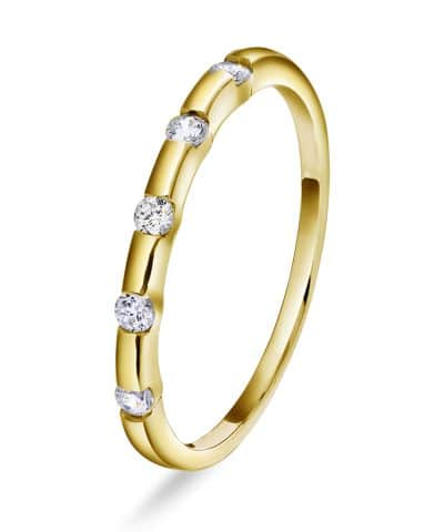 Ring i sølv med zirkonia