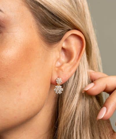 Alternative view of Øredobber i sølv med zirkonia