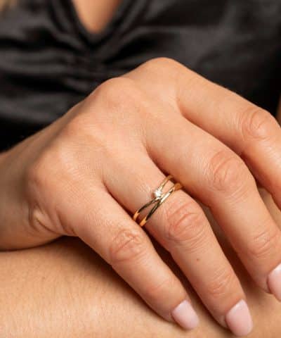 Alternative view of Ring i sølv med zirkonia