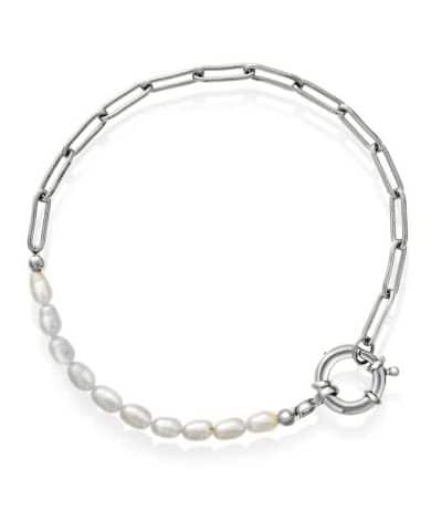 Armbånd i sølv med perler