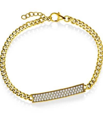 Armbånd i sølv med zirkonia