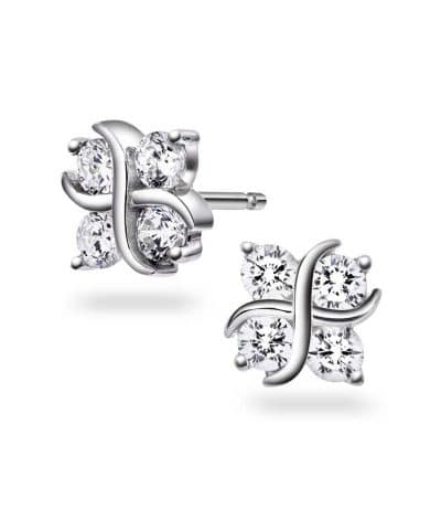 Øredobber i sølv med zirkonia