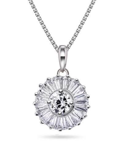 Smykke i sølv med zirkonia