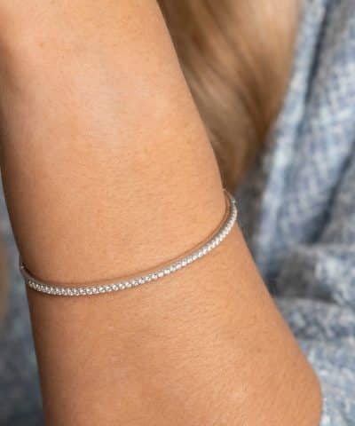 Alternative view of Armring i sølv med zirkonia