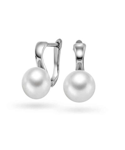 Øredobber i sølv med perle