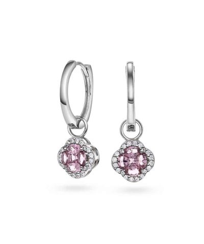 Ivy øreringer i 925 rhodinert sølv med r