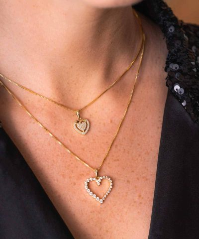 Alternative view of Smykke i sølv med zirkonia hjerte