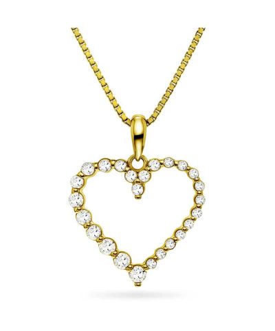 Smykke i sølv med zirkonia hjerte