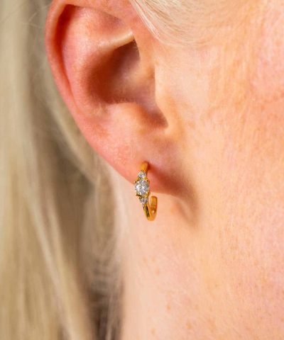 Alternative view of Rio Radiance øredobber i sølv med zirko