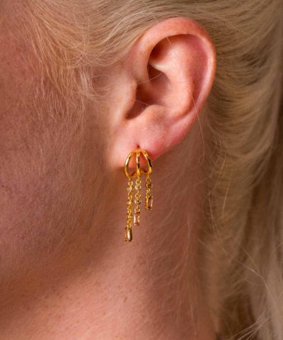 Alternative view of Rio radiance øredobber i sølv med zirkon