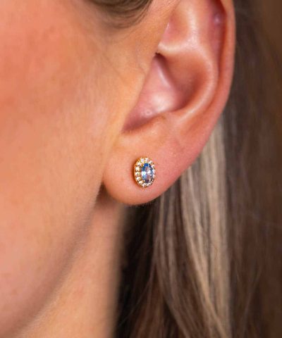 Alternative view of Athens Charm øredobber i sølv med zirkonia