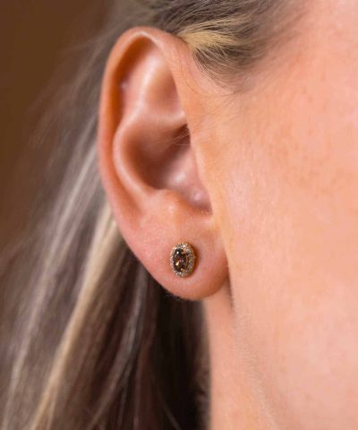 Alternative view of Athens Charm øredobber i sølv med zirkon