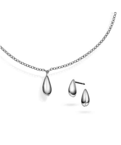 Armbånd og øredobber i 925 rhodinert søl