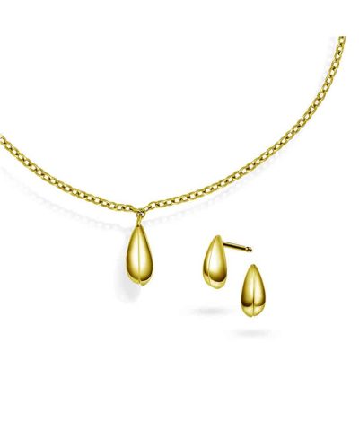 Armbånd og øredobber  i 925 forgylt sølv