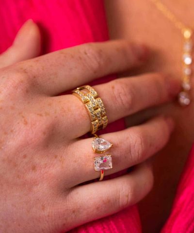 Alternative view of Viva Vegas ring i sølv med zirkonia