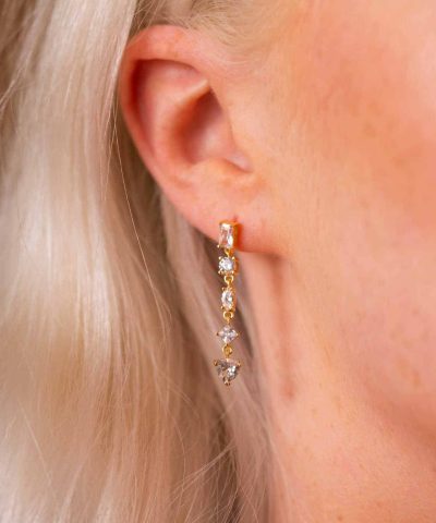 Alternative view of Viva Vegas øredobber i sølv med zirkonia