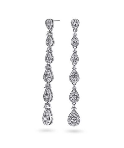 London Luxe øredobber i sølv med zirkon