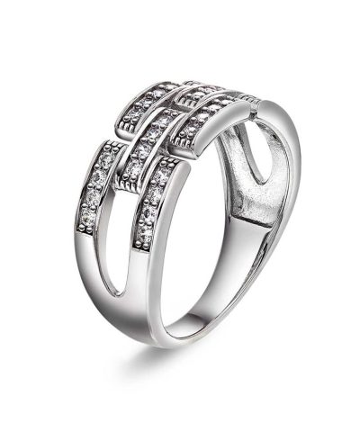 London Luxe ring i sølv med zirkonia