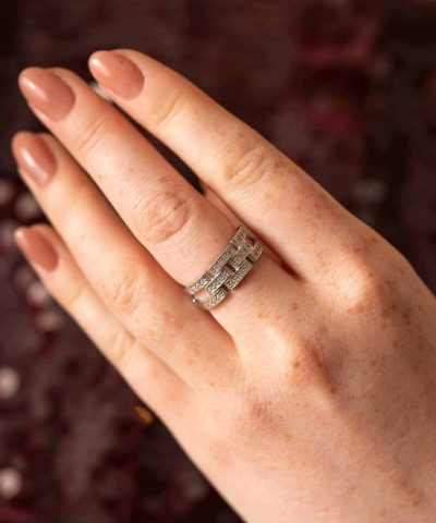 Alternative view of London Luxe ring i sølv med zirkonia