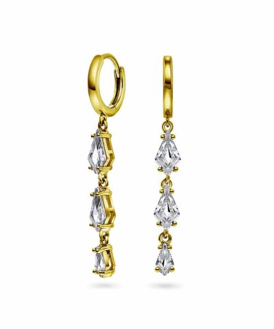 Seoul Shine øreringer i sølv med zirkoni