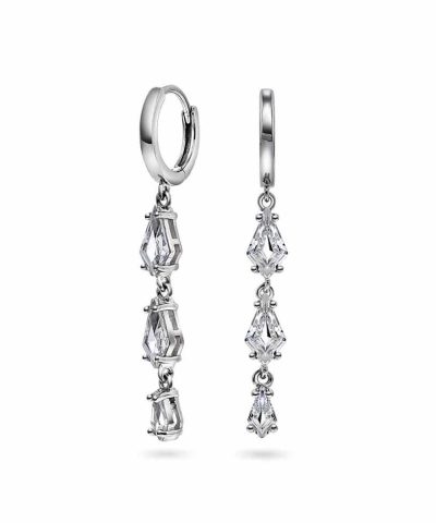 Seoul Shine øreringer i sølv med zirkoni