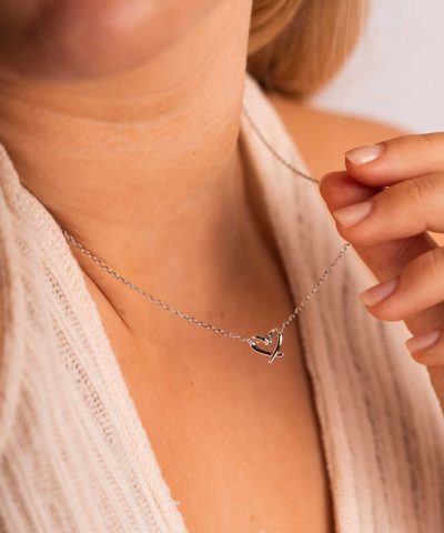 Alternative view of Hjertestrek smykke i sølv