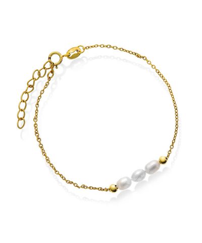 Torino armbånd i sølv med tre perler