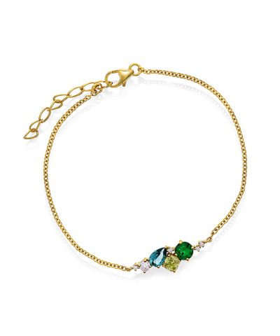 GLAM armbånd med grønne toner