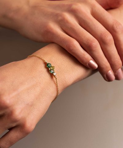 Alternative view of GLAM armbånd med grønne toner