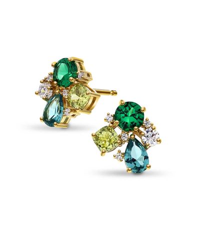 GLAM øredobber med grønne toner