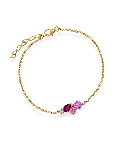 GLAM armbånd med rosa toner