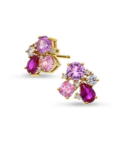 GLAM øredobber med rosa toner