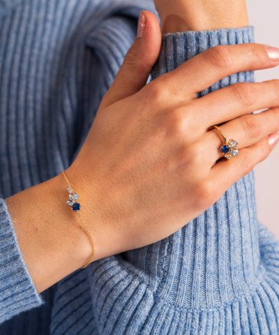 Alternative view of GLAM armbånd med blå toner