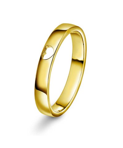 Hjerteglimt ring i sølv