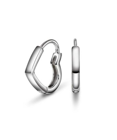 Hjerteglimt øreringer i sølv