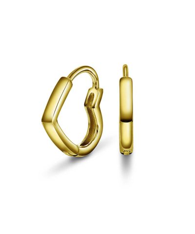 Hjerteglimt øreringer i sølv