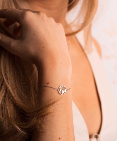 Alternative view of Armbånd i sølv - verdenskart