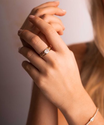 Alternative view of Roma ring i sølv med zirkonia