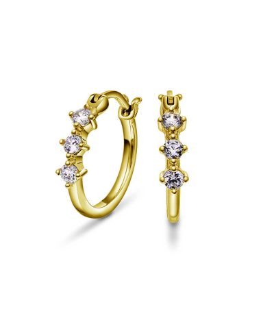 Venezia øreringer i sølv med zirkonia