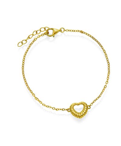 Hjerterille armbånd i sølv