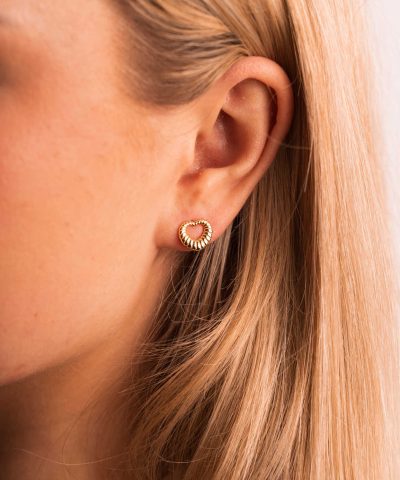 Alternative view of Hjerterille øredobber i sølv