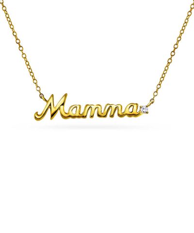 Smykke i sølv med zirkonia - Mamma