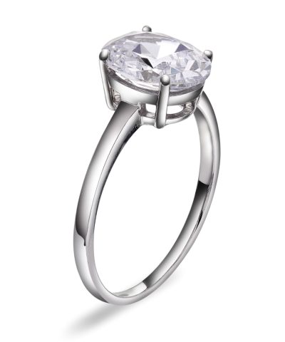 Lyra ring i sølv med zirkonia