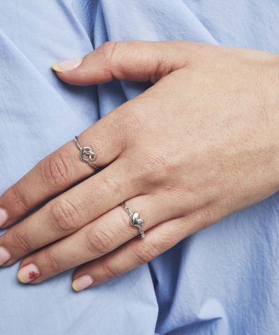 Alternative view of Ring i sølv hjerte