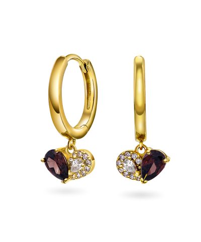 Sammen øredobber i sølv med zirkonia