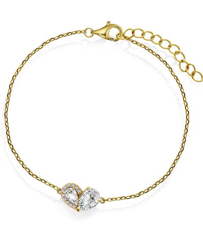 Sammen armbånd i sølv med zirkonia