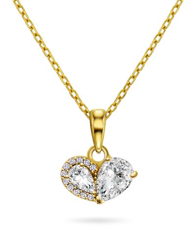 Sammen smykke i sølv med zirkonia