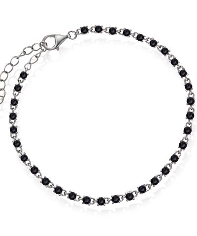 Zela armbånd med sort zirkonia